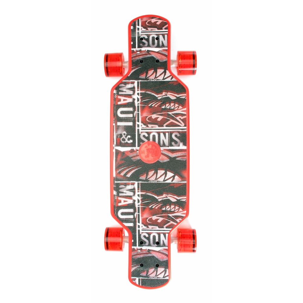 Maui & Sons Plastic Freeride Skateboard Big Deal Red 29-Inch