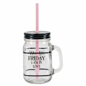Miss Etoile Friday I Am In Love Glass with Handle 450ml