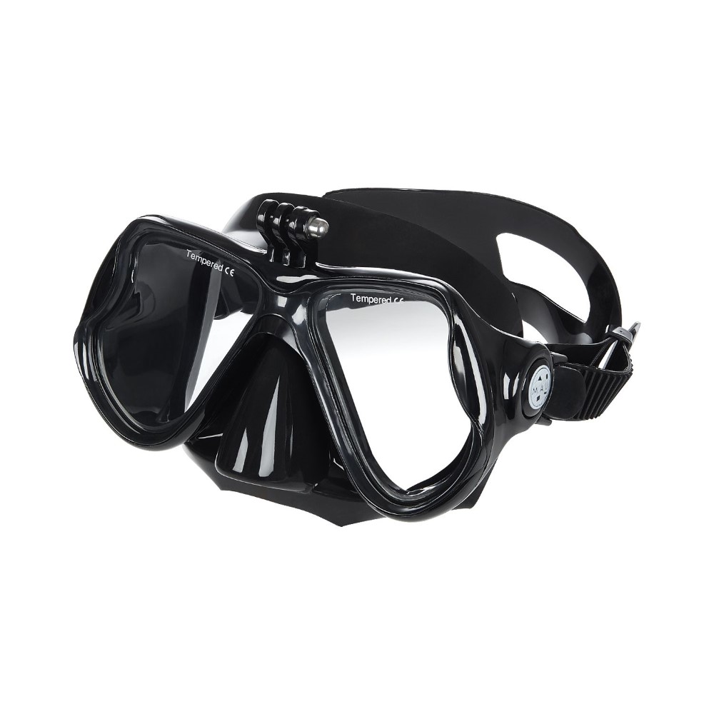 Maui & Sons Diving Mask with Go Pro Mount Black