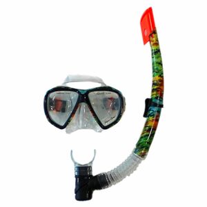 Maui & Sons 3 Piece Diving Set Camo Printed (Mask/Snorkel/Fins)