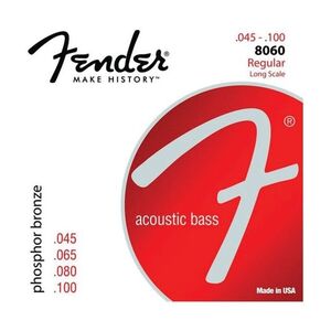 Fender 8060 Acoustic Electric Bass Strings - Phosphor Bronze Regular Long Scale (45-100 Gauge)