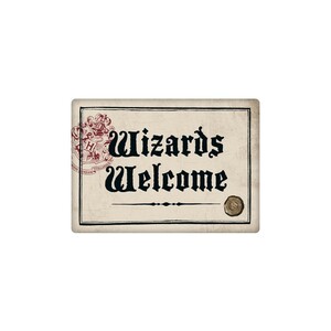 Harry Potter Wizards Welcome Metal Fridge Magnet