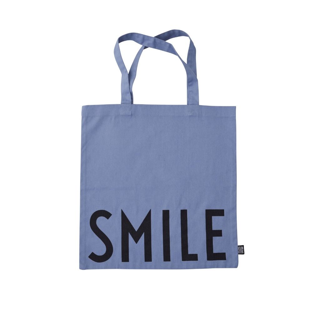 Design Letters Favourite Tote Bag Blue Smile