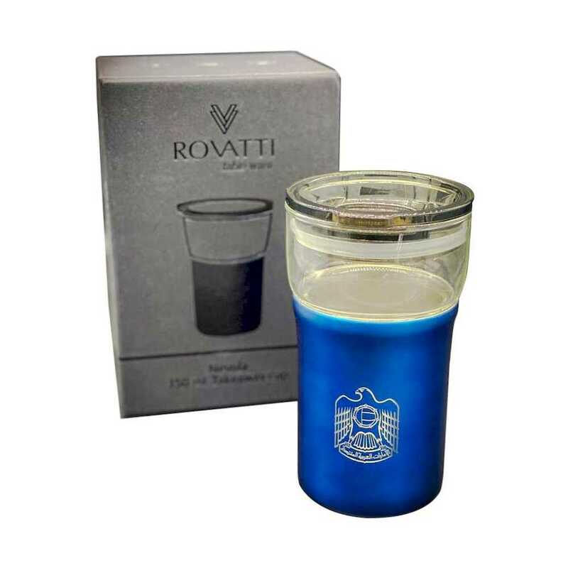 Rovatti Nevola UAE Take Away Glass Mug Blue 350ml