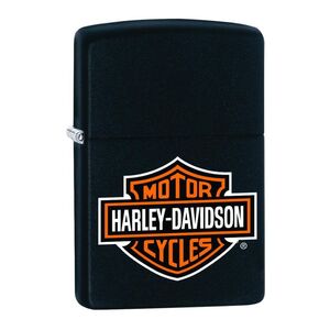 Zippo 218Hd.H252 Harley Davidson Classic Logo  Black Matte Windproof Lighter