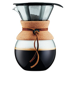 Bodum Pour Over Coffee Maker with Permanent Filter & Cork 1L