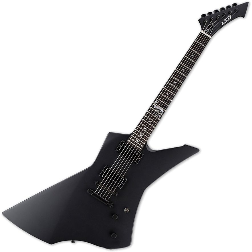 ESP LTD James Hetfield Signature Snakebyte Electric Guitar Black Satin