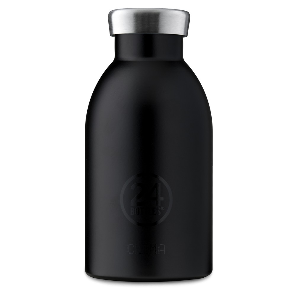 24 Bottles Clima Bottle Basic Tuxedo Black 330ml