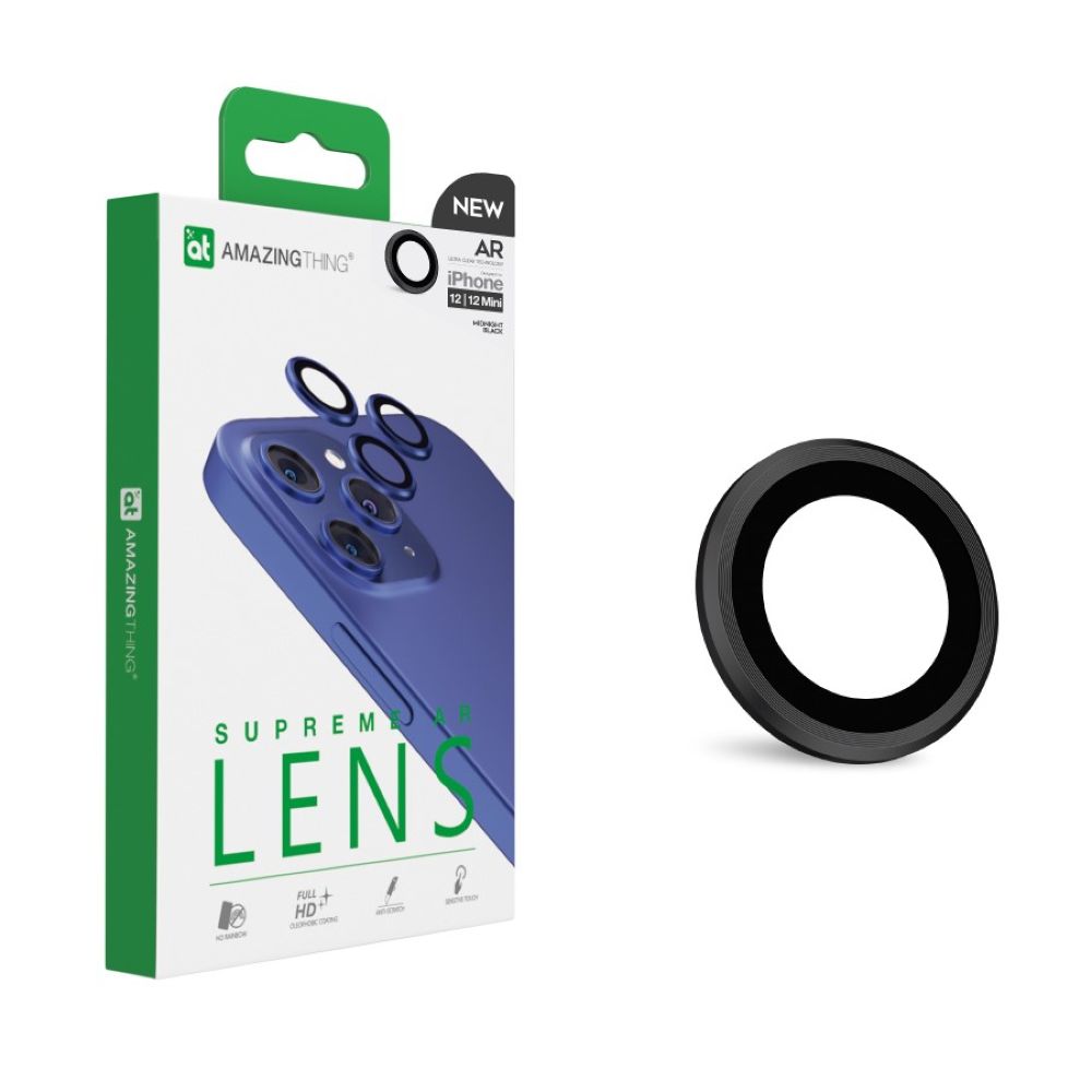 Amazing Thing AR Lens Defender Two Lens Black For iPhone 12 Pro/12/Mini