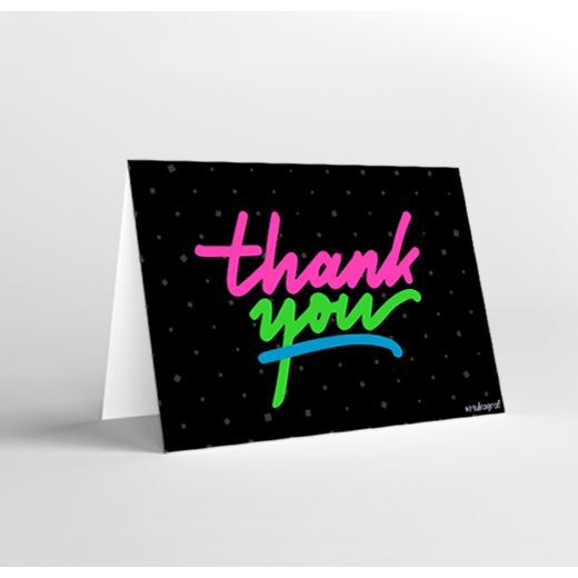 Mukagraf Thank You Mini Greeting Card (10.3 x 7.3cm)