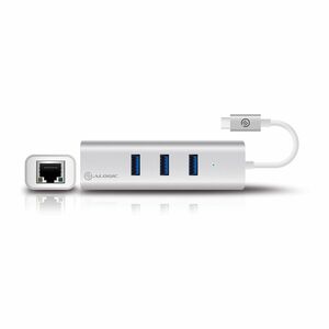 Alogic USB-C to Gigabit Ethernet & 3 Port USB Hub Aluminium Prime Series