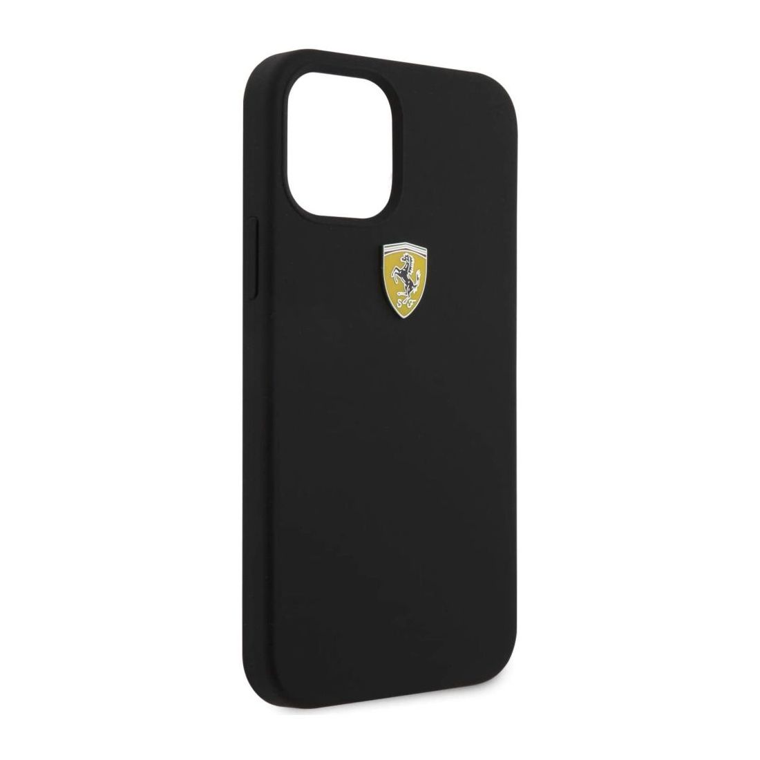 Ferrari On Track Liquid Silicone Case Metal Logo Black for iPhone 12 Pro/12