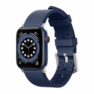 Elago Premium Fluoro Rubber Strap for Apple Watch 44mm Jean Indigo (Compatible with Apple Watch 42/44/45mm)