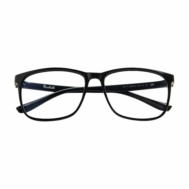Ocushield Parker Style Anti-Blue Light Glasses - Shiny Black