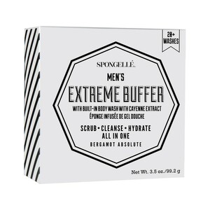 Spongelle Men's Extreme Buffer Bergamot Absolute 20+ Washes 99g