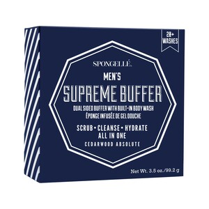 Spongelle Men's Supreme Buffer Cedar Absolute 20+ Washes 99g