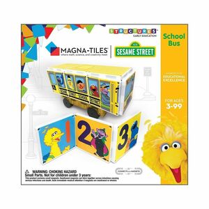 Magna-Tiles Createon Sesame Street School Bus Building Set