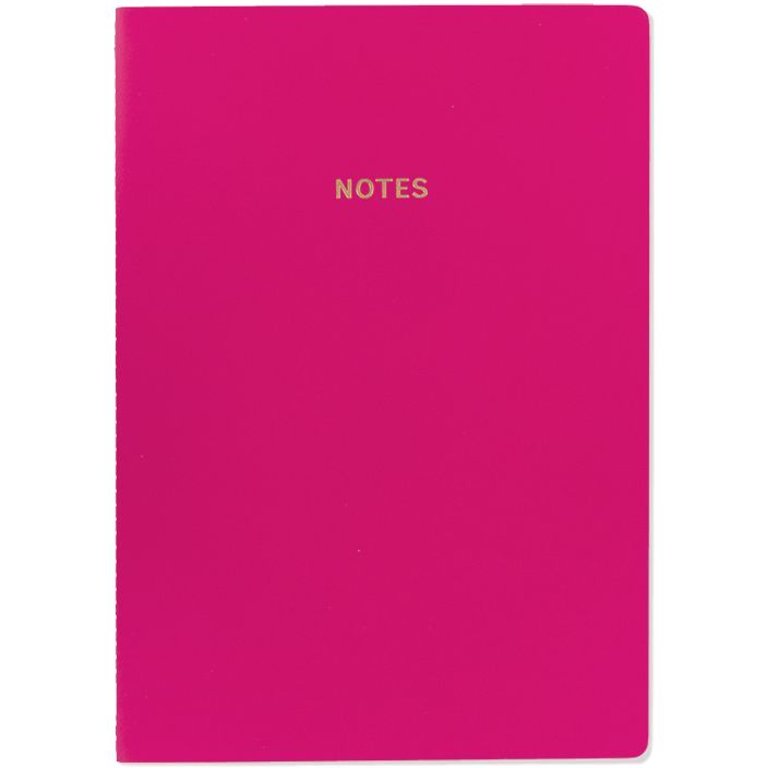 Go Stationery Colourblock Cerise Pink A4 Notebook