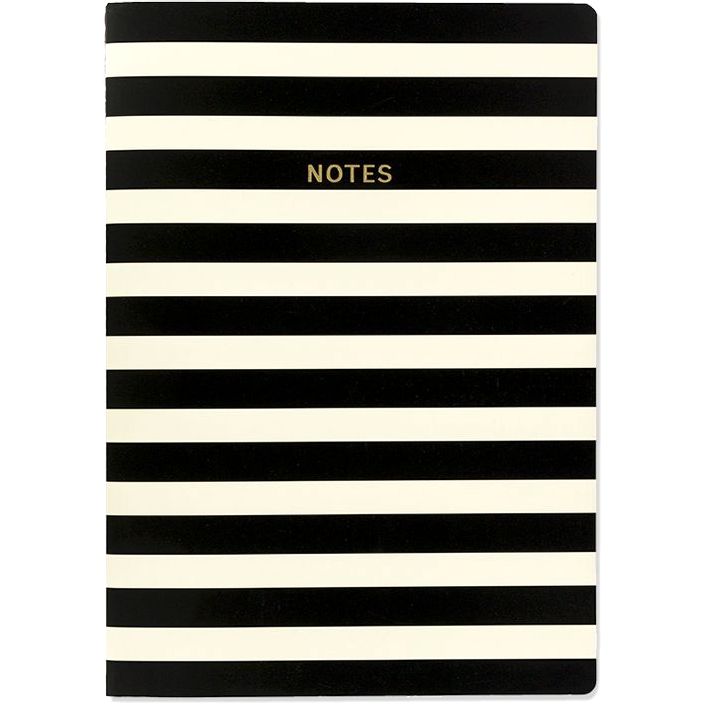Go Stationery Colourblock Mono Stripe A4 Notebook