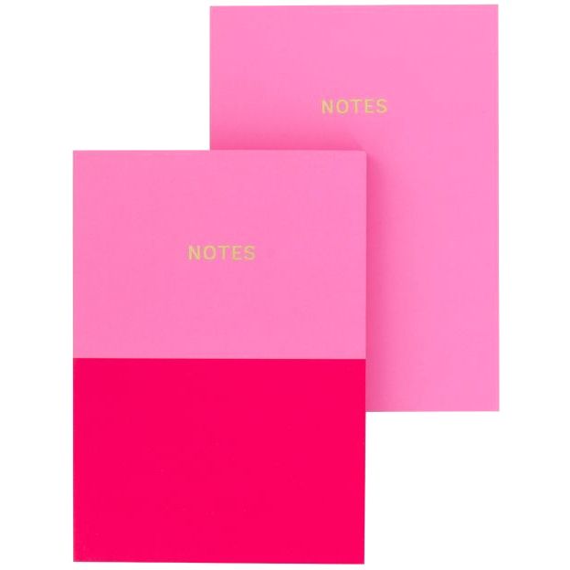 Go Stationery Colourblock Candy/Cerise Pink Duo A6 Set Of 2 Notebooks
