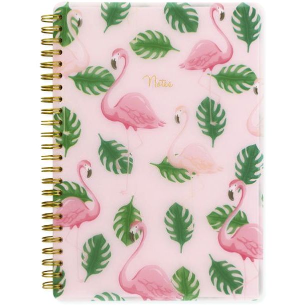 Go Stationery Flamingo A5 Polyprop Notebook