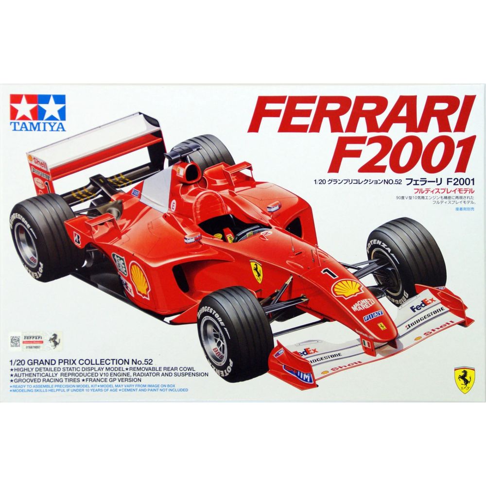 Tamiya Grand Prix No.52 Ferrari F2001 1/20 Scale Assembly Kit