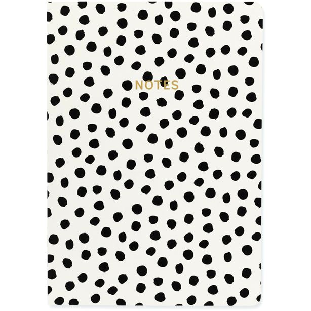 Go Stationery Monochrome Painterly Dots A5 Notebook