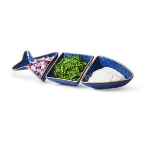 Sagaform Fish Serving Bowl 3-Pc Blue