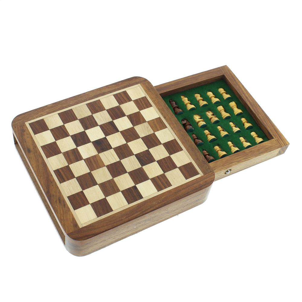 Harvey Makin Emporium Collection Magnetic Chess Board with Drawer