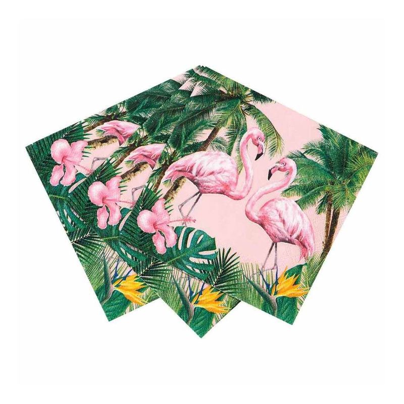 Tropical Fiesta Flamingo Cocktail Napkins (Pack of 20)