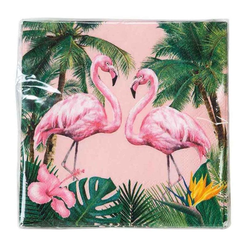 Tropical Fiesta Flamingo Cocktail Napkins (Pack of 20)