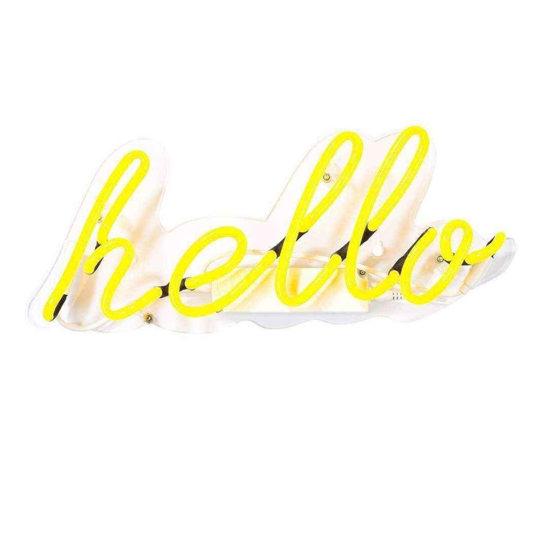 Illuminate It Yellow Hello Neon Light 35cm UK Power Adapter