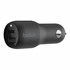 Belkin Boostcharge 32W USB-C Pd + USB-A Car Charger Black