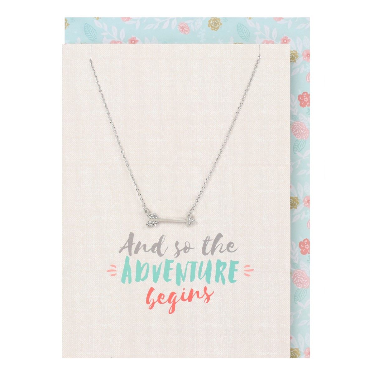 So The Adventure Begins Necklace & Card
