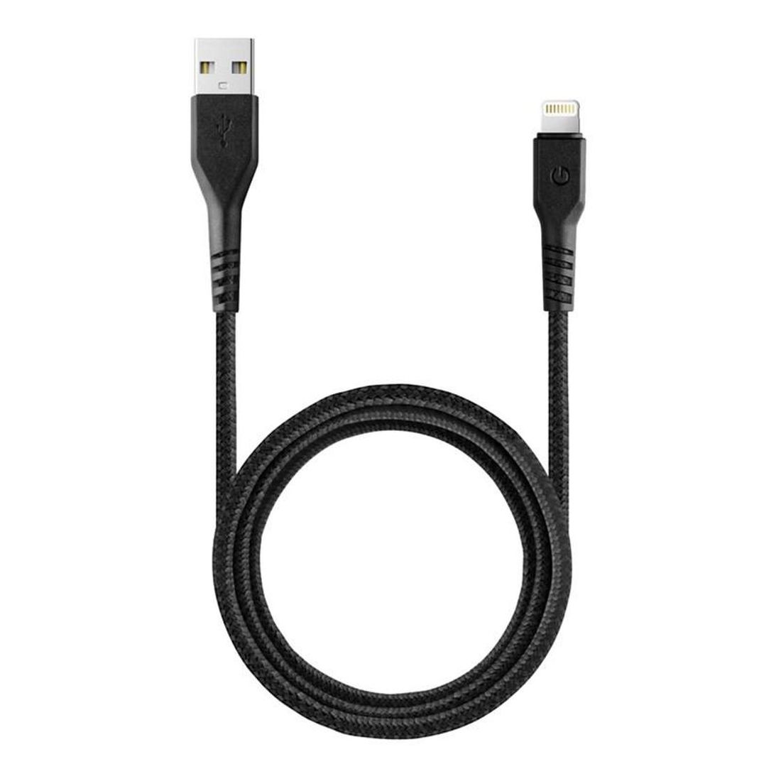 Energea Fibratough USB-A to MFI Lightning Cable 1.5M Black