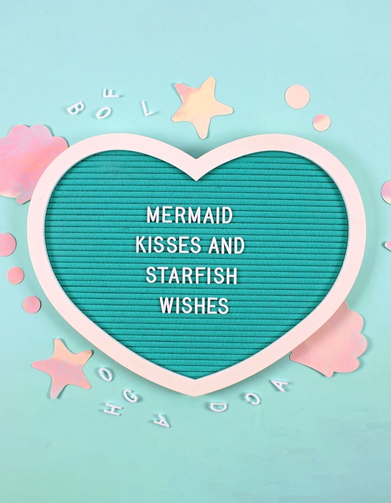 Large Mermaid Magic Heart Letter Board