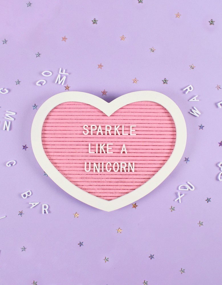 Unicorn Heart Letter Board M