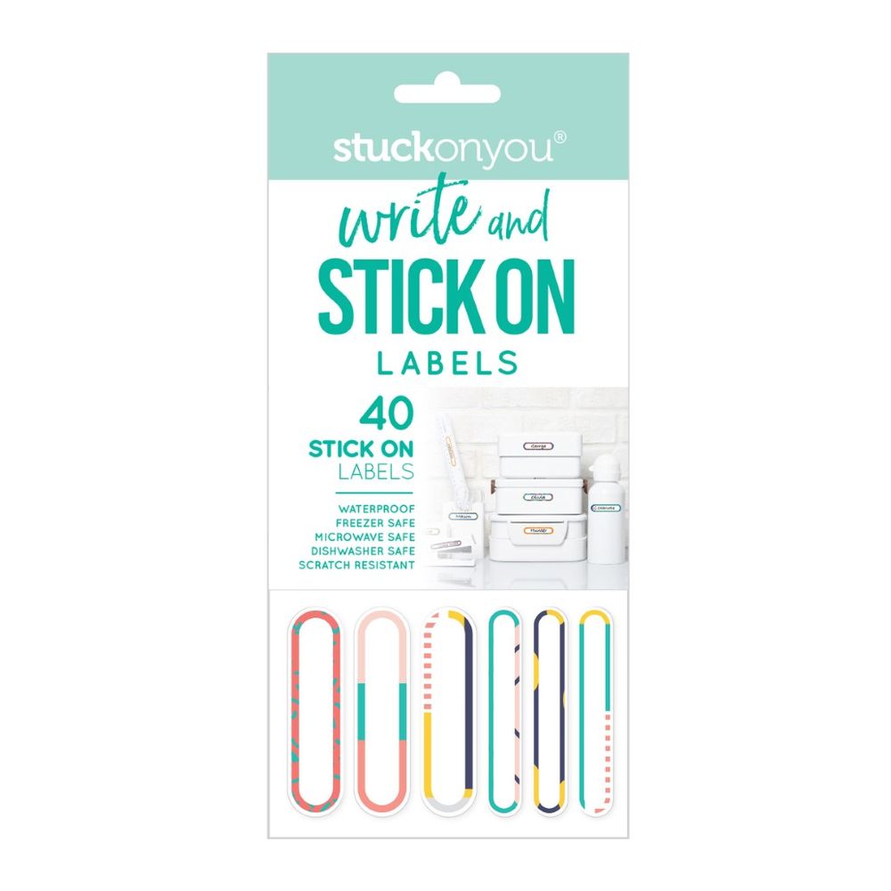 Stuck on You Write & Stick on Labels - Neutral (40 Pack)