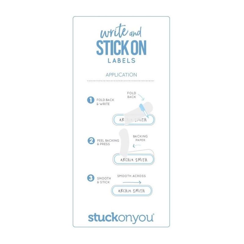 Stuck on You Write & Stick on Labels - Boy (40 Pack)