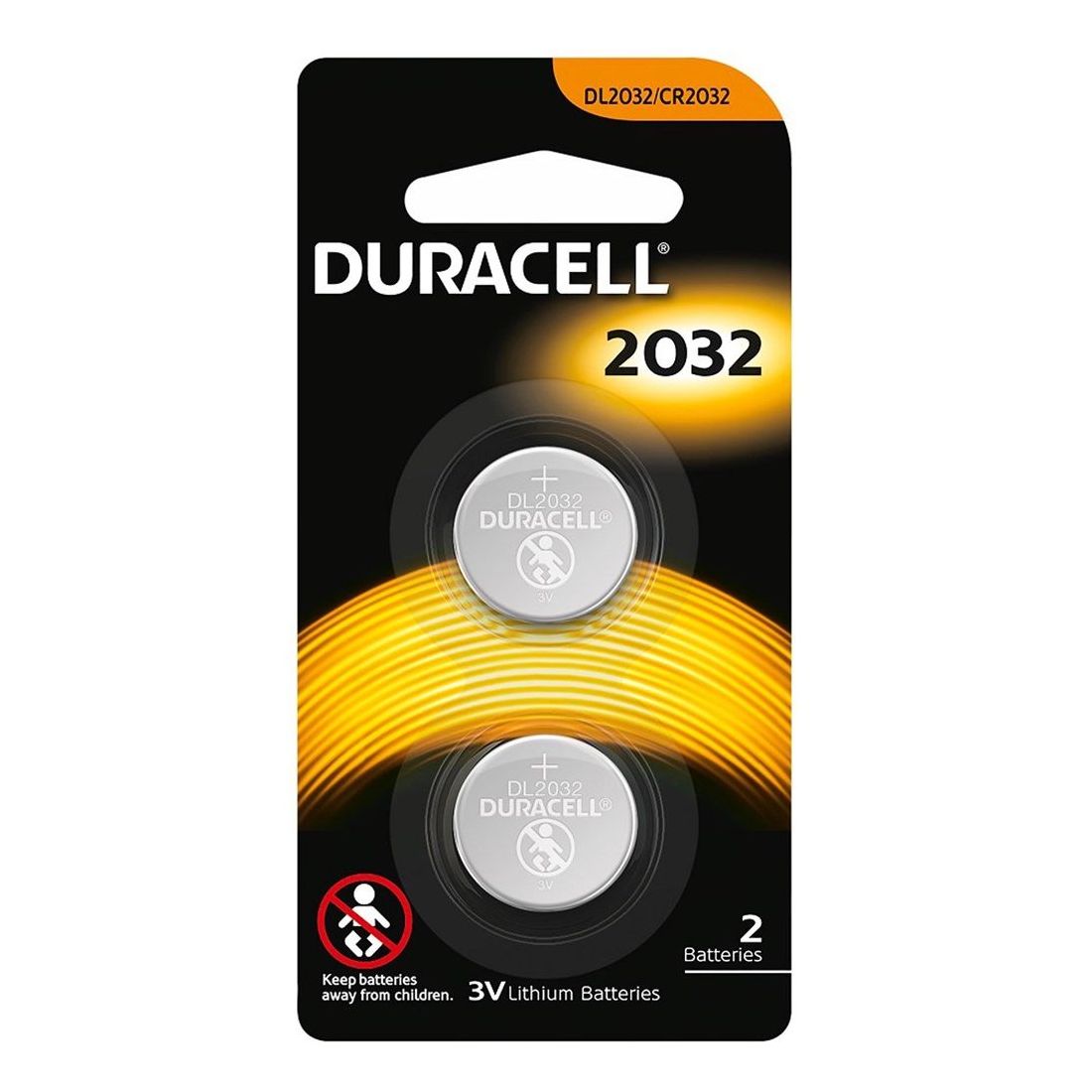 Duracell CR 2032X2 3V Battery Bottom Cell