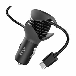 Ipega Pg-Sw057 USB-Type C Fast Car Charger With Cable Winder for Nintendo Switch/Smartphones/Tablets