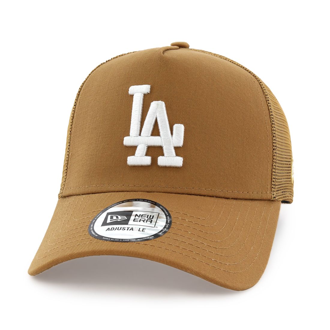 New Era Tonal Mesh Trucker Los Angeles Dodgers Men's Cap Med Beige