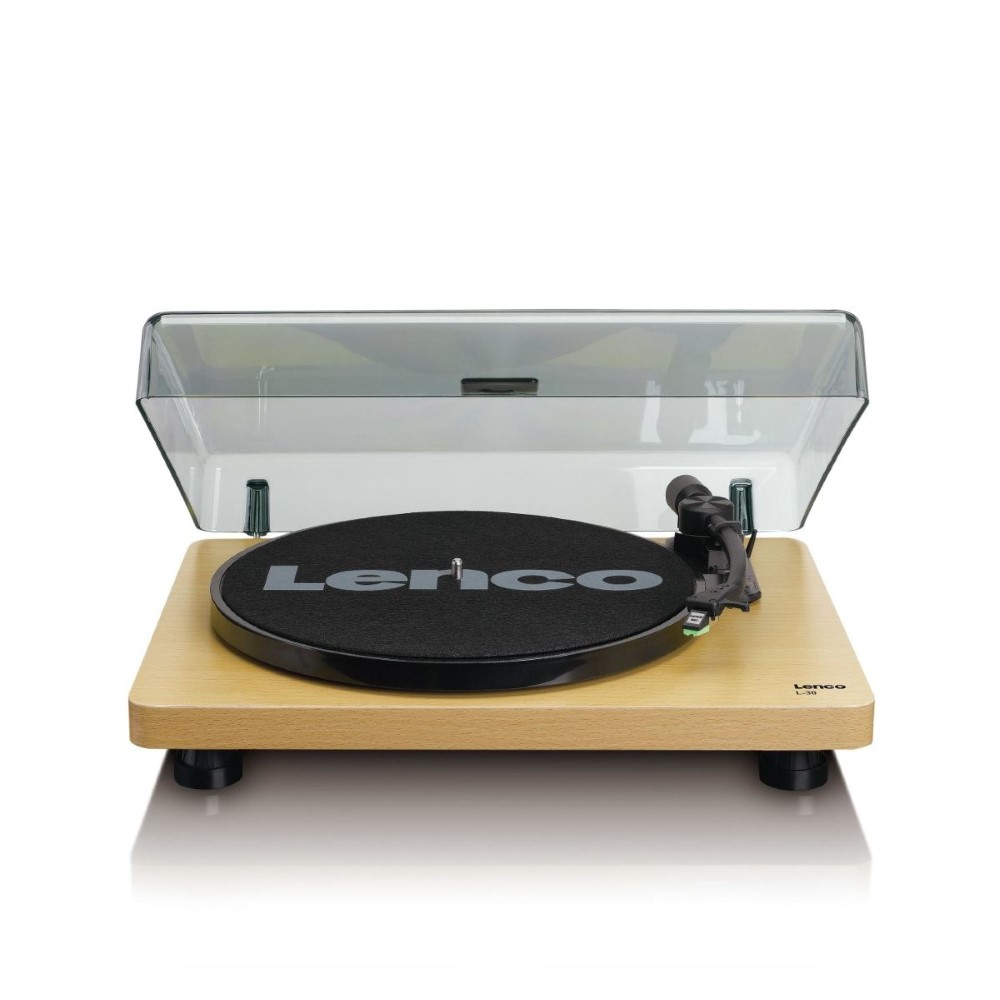 Lenco L-30 Belt-Drive Turntable with Built-in Preamp - Wood