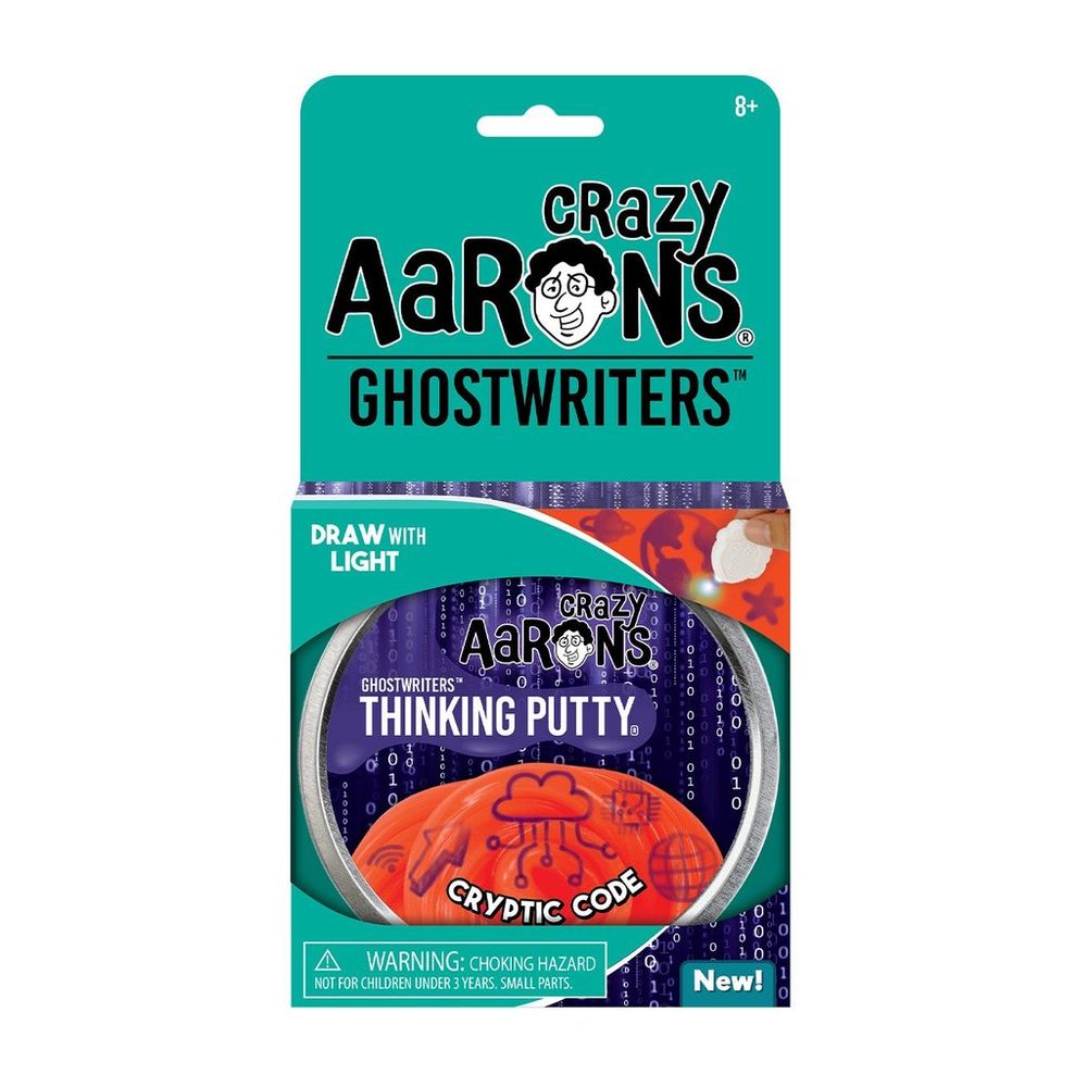 Crazy Aaron's Thinking Putty Ghostwriters Cryptic Code 4 Inch Tin
