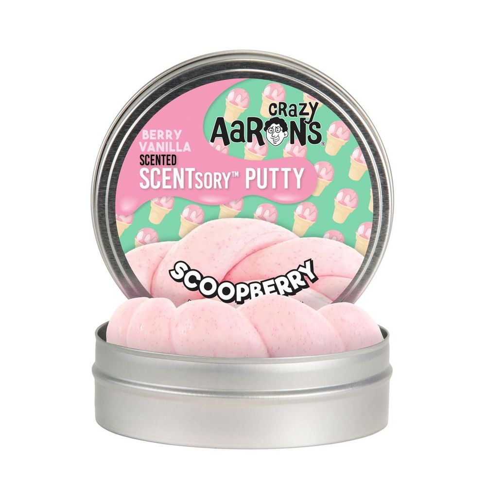 Crazy Aaron's Thinking Putty Treats Scentsory Scoopberry 2.75 Inch Tin