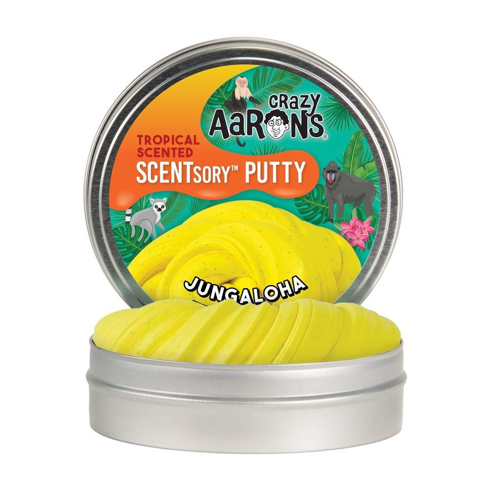 Crazy Aaron's Thinking Putty Tropical Scentsory Jungaloha 2.75 Inch Tin