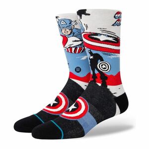 Stance Captain America Marquee Unisex Socks Offwhite M