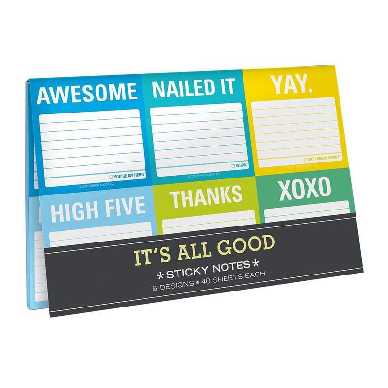 Knock Knock It's All Good Sticky Note Packet (Includes 6 Pads)