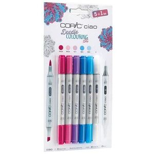 Copic Ciao Refillable Markers 5+1 - Doodle Colouring Set (Set of 6)