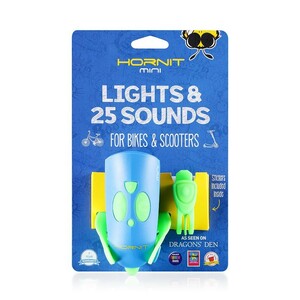Hornit Mini Lights And 25 Sounds For Bikes And Scooters Green/Blue
